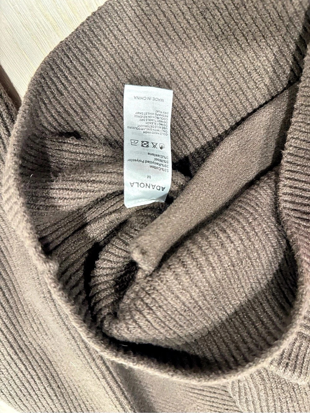 Adanola Knit Zip Sweater in Brown - Picture 4 of 4